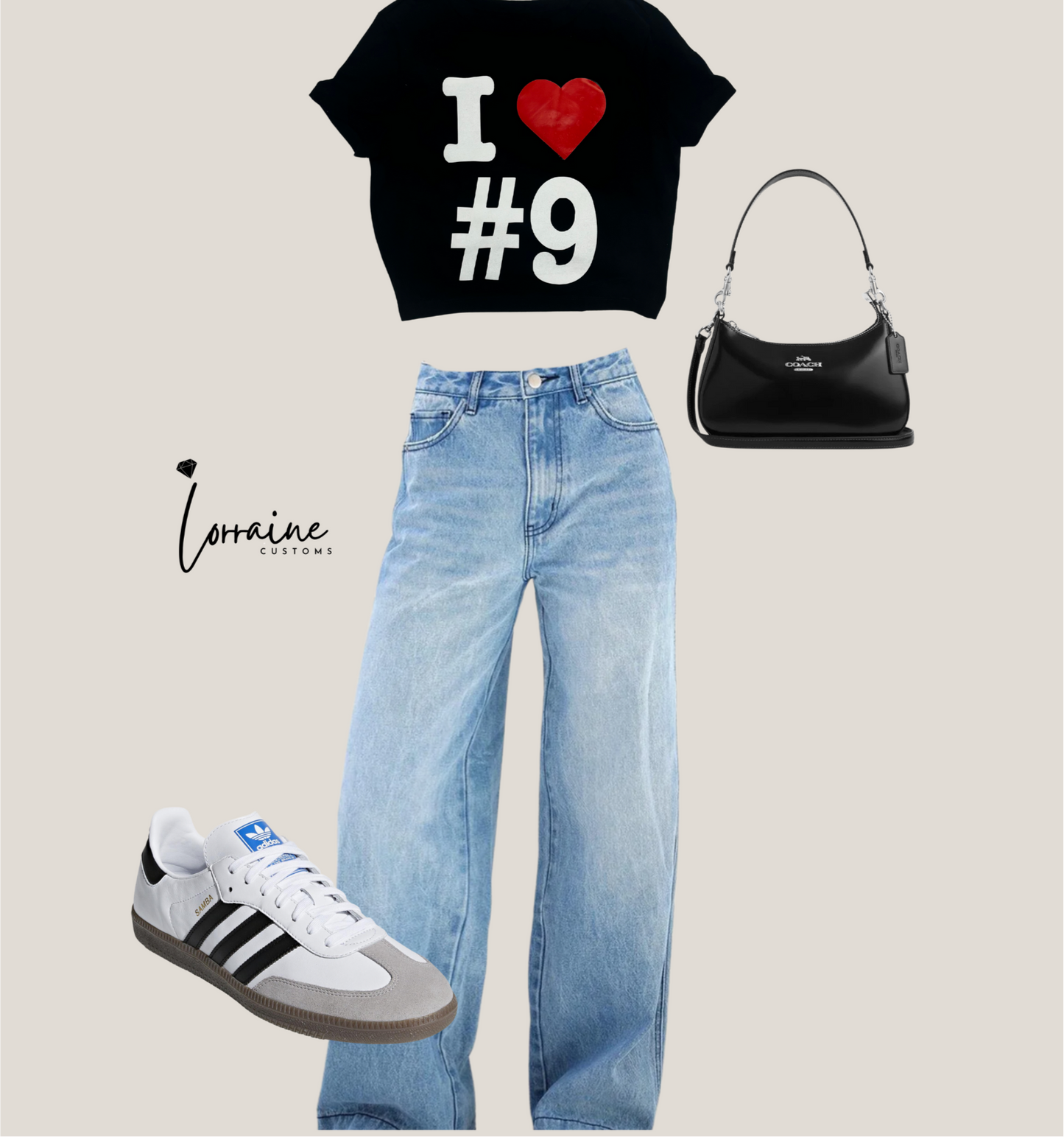 Cropped Shirt "I <3"