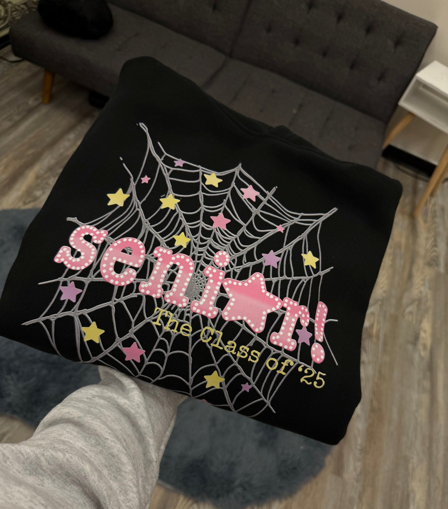 2027 Black Senior Spider Hoodie