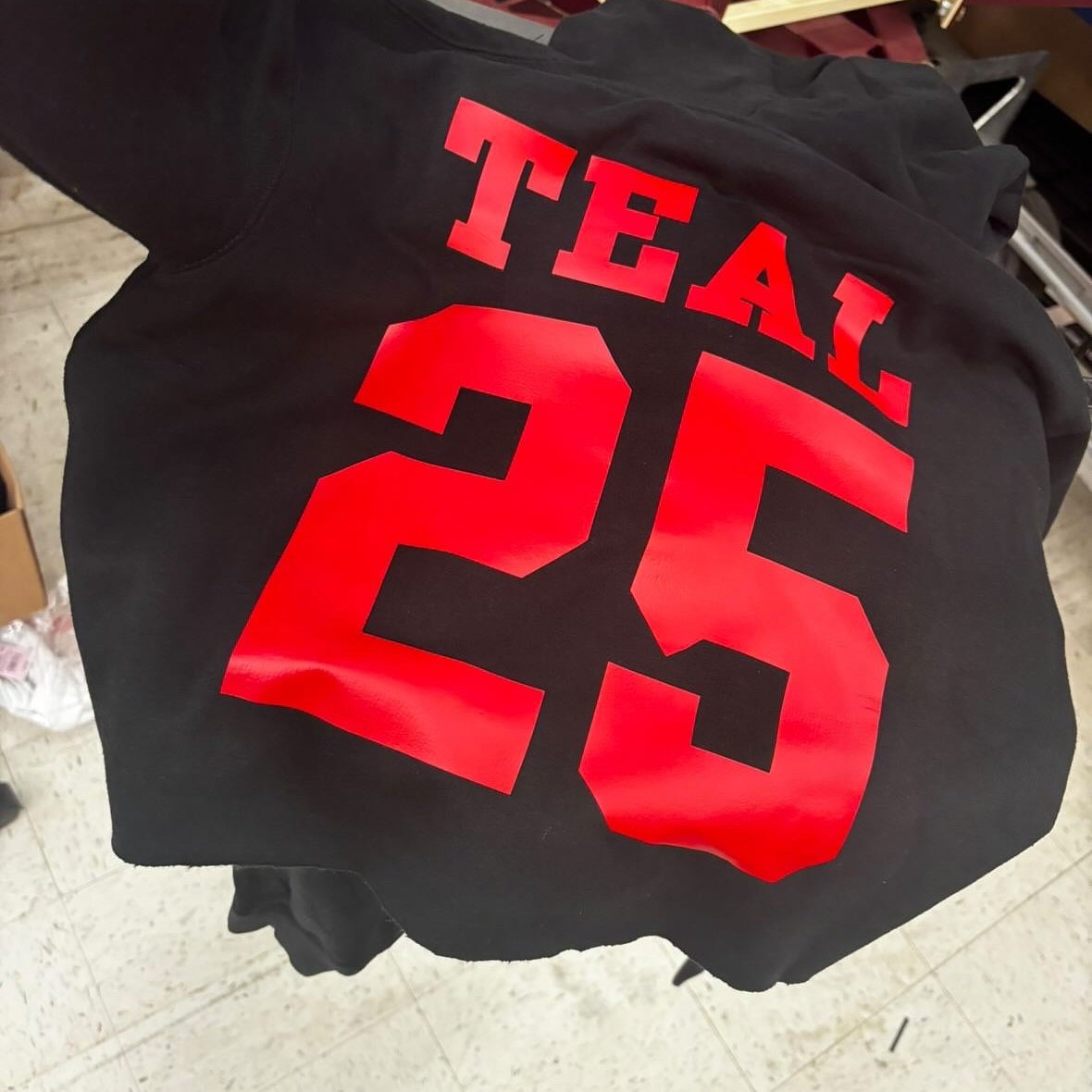 Cropped Hoodie with Name and Number