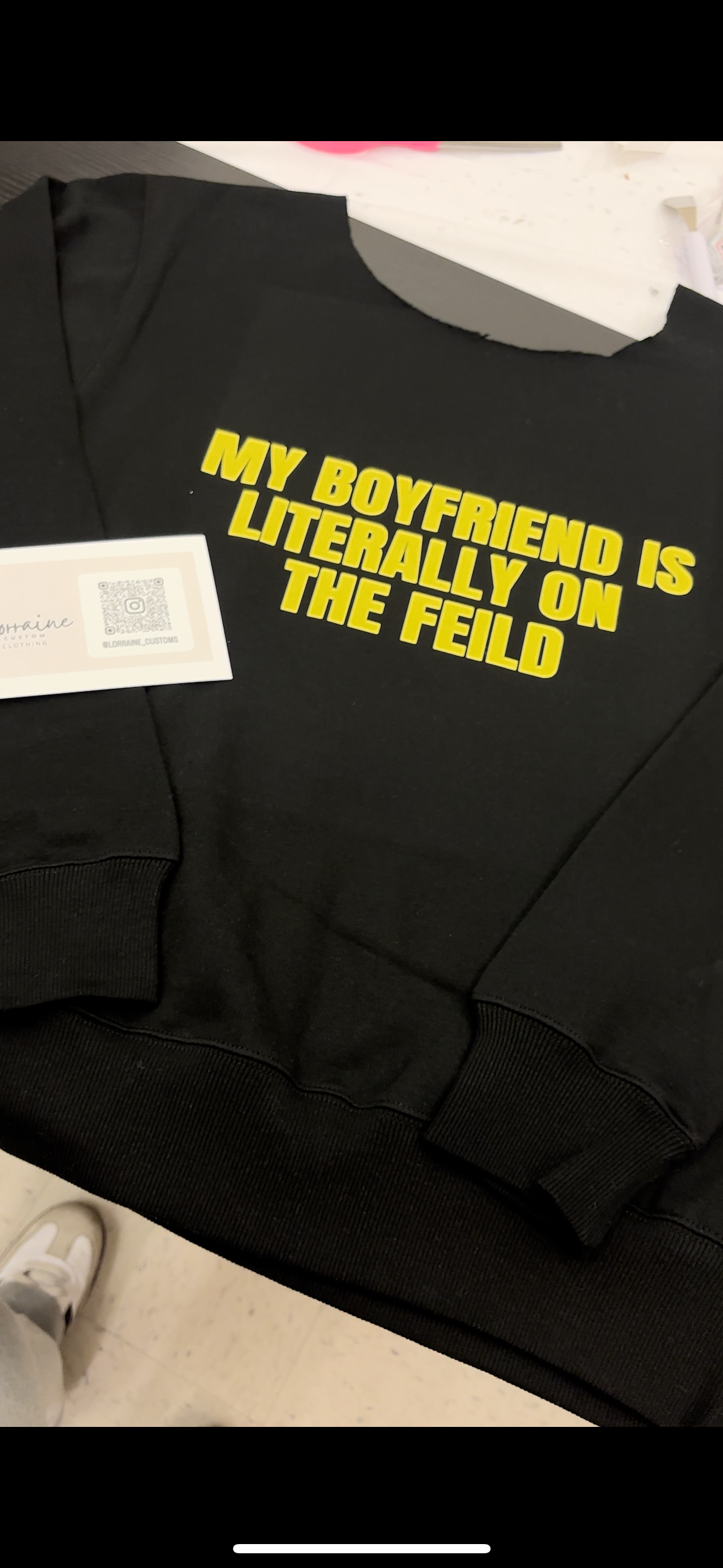 Off shoulder crew neck