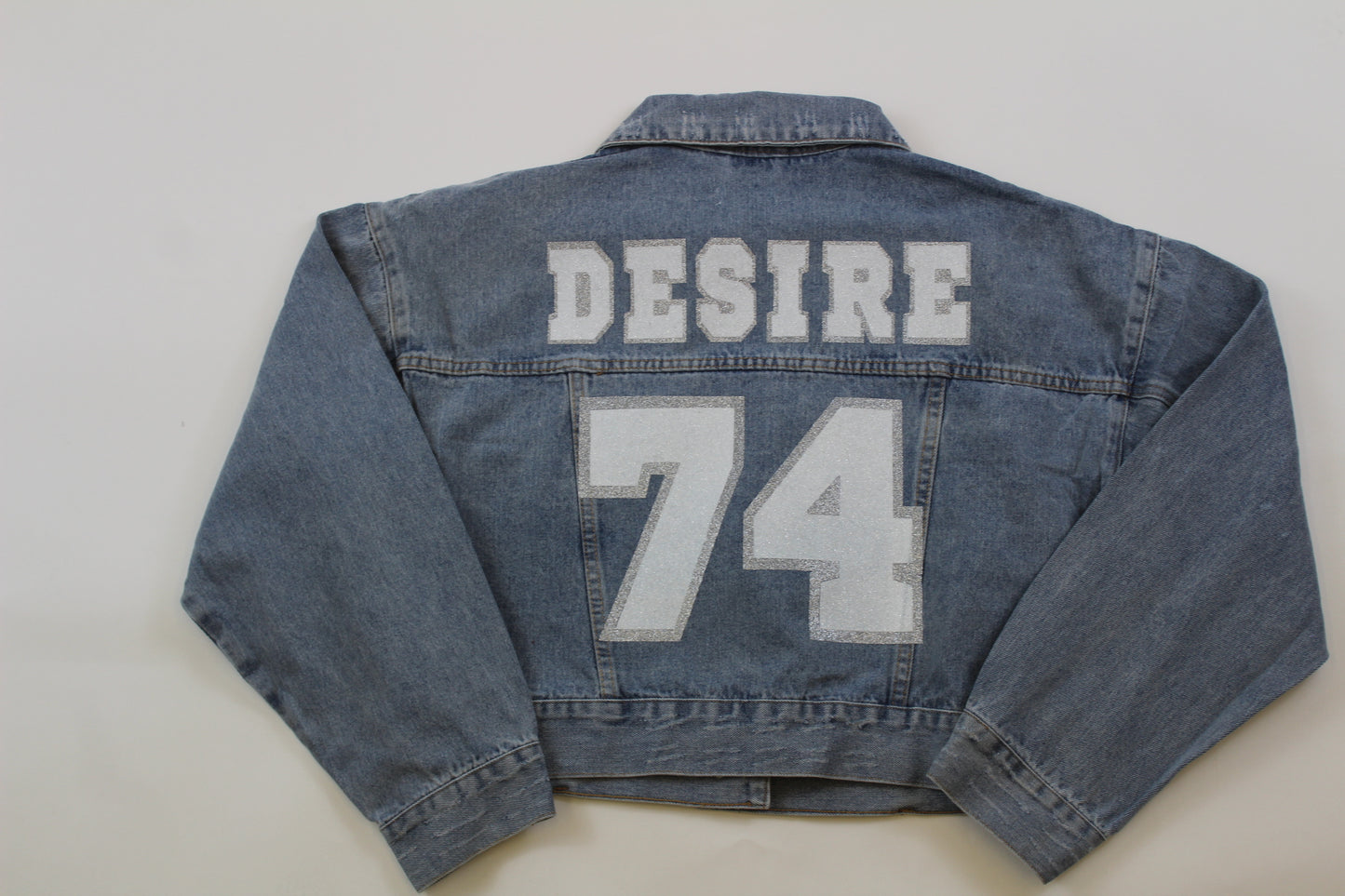 Customizable Jean Jacket with Lettering