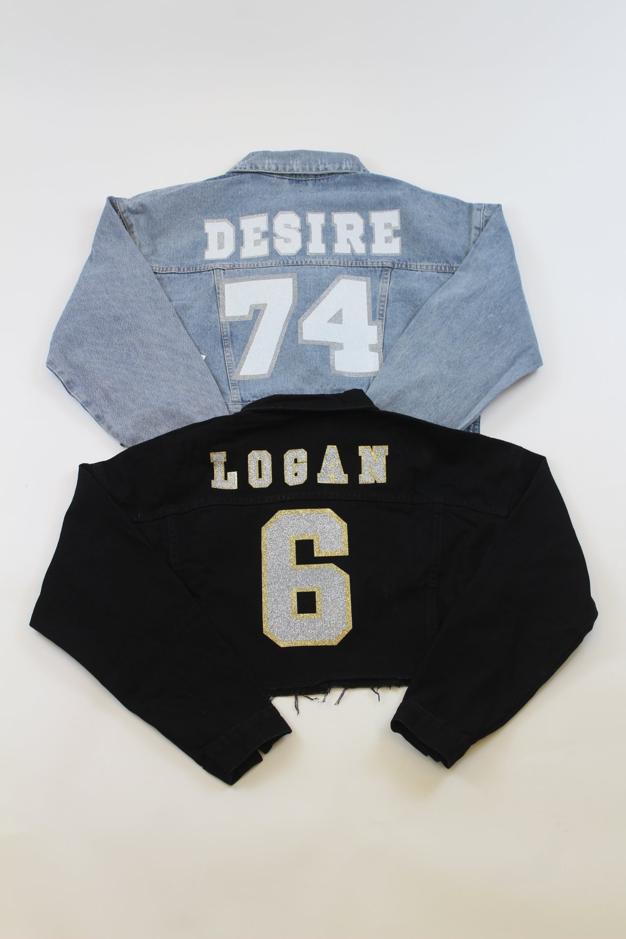 Customizable Jean Jacket with Lettering