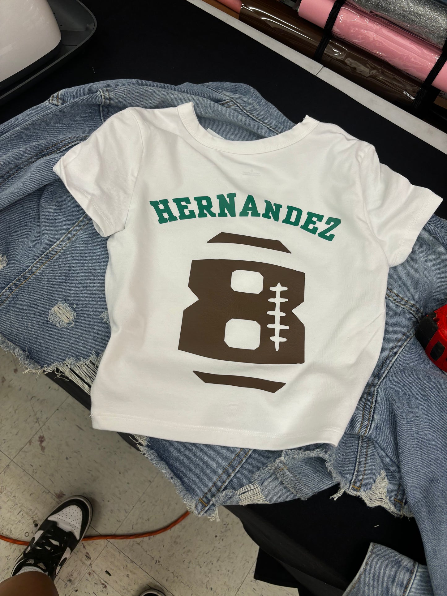 Cropped Football Number Shirt
