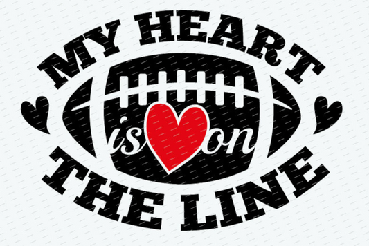 "My heart is on the line" Front design