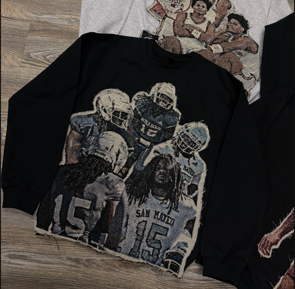 Multiple Photo Tapestry Patched Crew