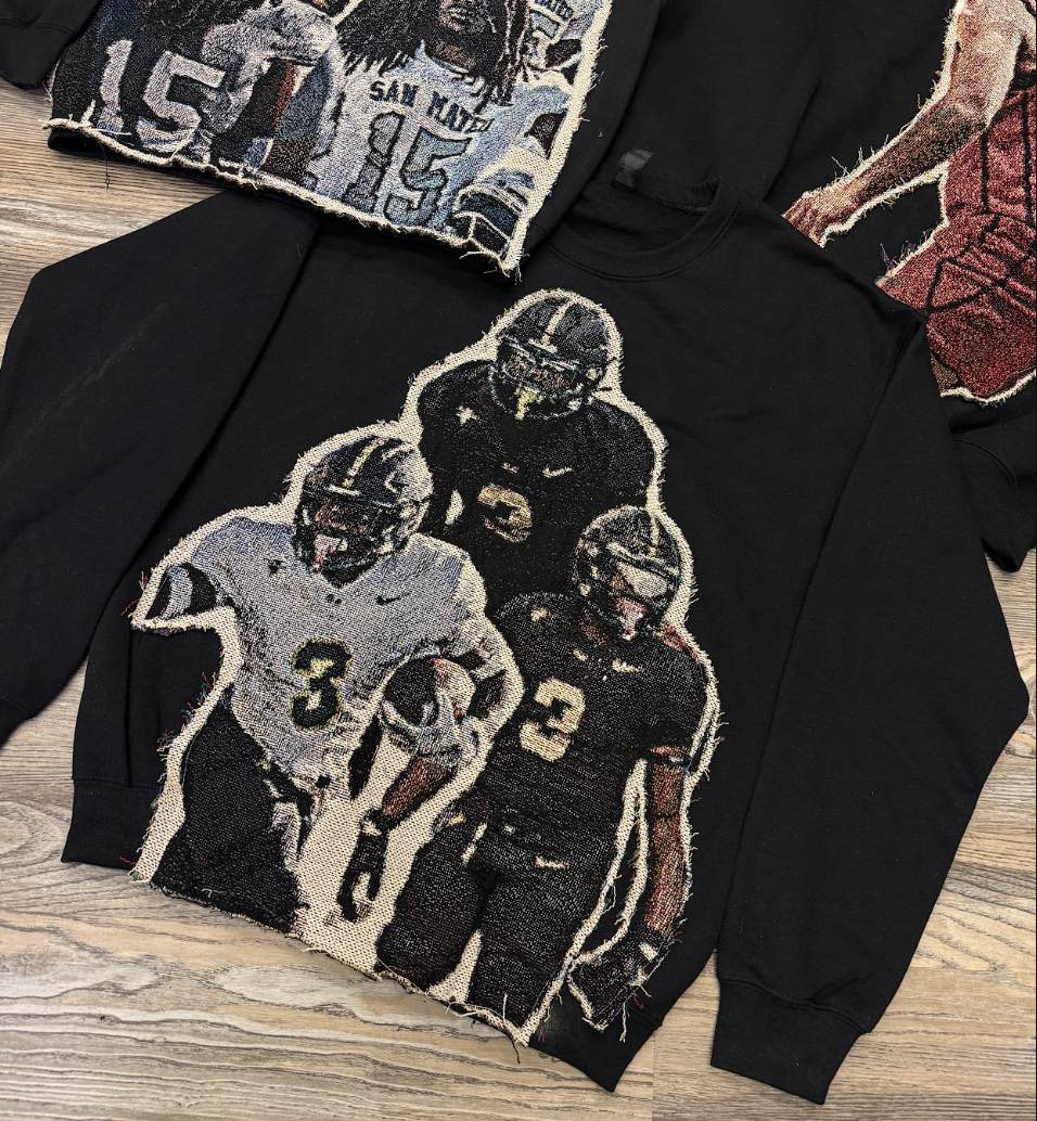 Multiple Photo Tapestry Patched Crew