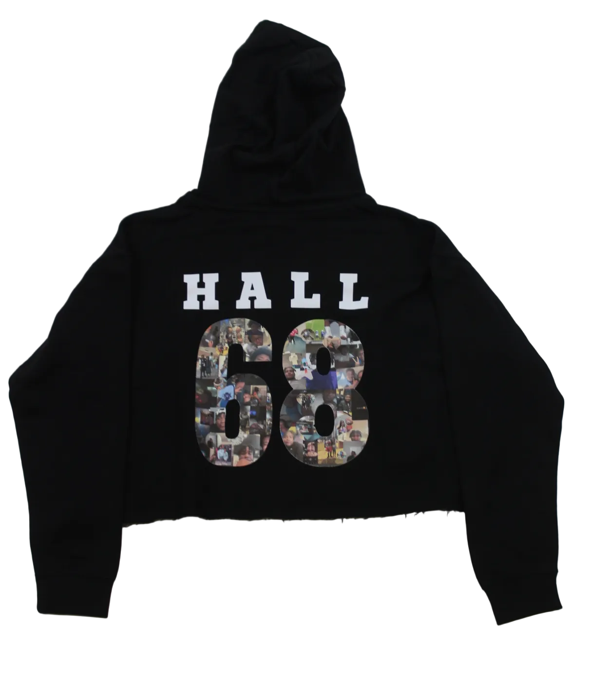 Cropped Hoodie with Name and Picture(s) in Number