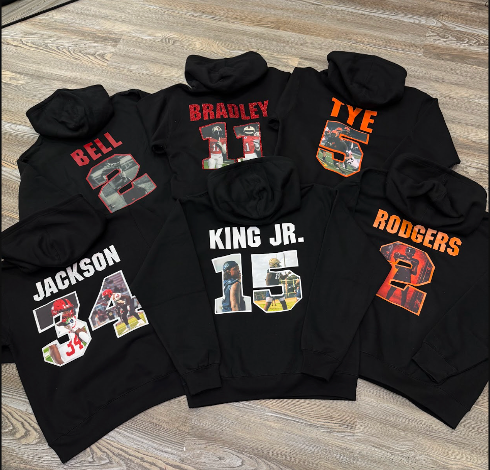 Hoodie with Name and Picture Inside Number